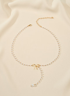 front Parel strik lasso ketting