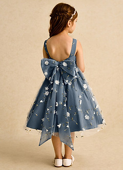 Azazie Bean vestidos de niña de las flores Vestido de Neptuno de Tul de Princesa con Sin mangas image2