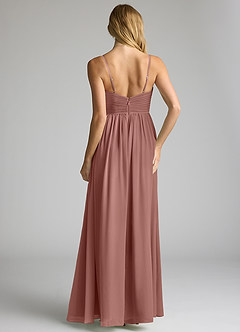 Azazie Alia Bridesmaid Dresses Cedar Rose A-Line Pleated Chiffon Dress image5