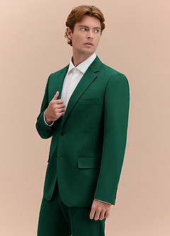 James Emerald Structured Stretch Suit