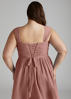 Azazie Angie Bridesmaid Dresses Cedar Rose A-Line Corset Chiffon Dress image15