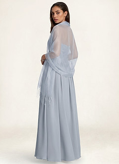 front Azazie Chiffon-Schal mit Quasten