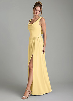 Azazie Novi Bridesmaid Dresses Butter A-Line Pleated Chiffon Dress image4