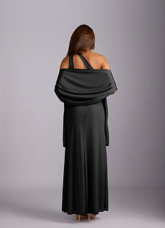 front Azazie Aleena Stretch Satin Shawl