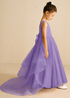 Azazie Pumpkin Flower Girl Dresses Tahiti A-Line Convertible Tulle Dress image3