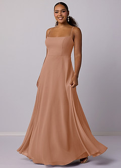 Barbie ♥ Azazie Bridesmaid Dresses Champagne Rose A-Line Chiffon Dress image5