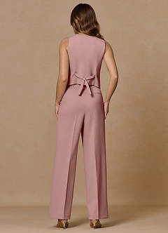 front Rowan Rosa Polvorienta Chaleco de rendimiento de tejido refinado