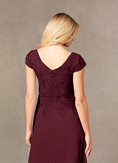 Azazie Rosemarie Kleider für die Brautmutter A-Linie Spitze Kleid Cabernetrot image2