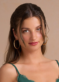 front 50mm Waterproof Hoop Earrings