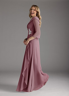 Azazie Jaycee Mother of the Bride Dresses Vintage Mauve A-Line Chiffon Dress image3