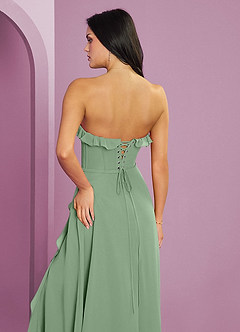 Barbie ♥ Azazie Bridesmaid Dresses Matcha A-Line Sweetheart Neckline Chiffon Dress image7