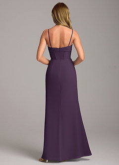 Azazie Chantel Bridesmaid Dresses Plum Sheath Strapless Chiffon Convertible Dress image6