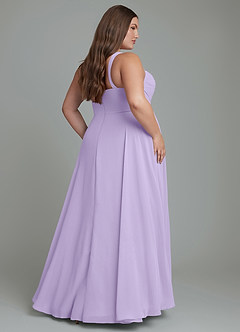 Azazie Shaude Bridesmaid Dresses Lilac A-Line Pleated Chiffon Dress image7