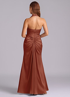 Azazie Destiny Suknie dla druhen Syrena Dekolt w kształcie serca Satyna elastyczna Do ziemi Sukienka image2