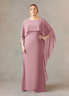 Azazie Dion Mother of the Bride Dresses Vintage Mauve Sheath Scoop Stretch Crepe Dress image8