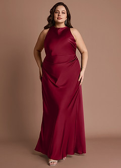 Evadne Merlot Open Back Dress image10
