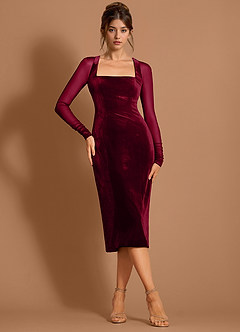 Morwenna Merlot Midi Dress image4