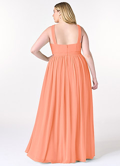 Azazie Elvira Bridesmaid Dresses Sunset A-Line Pleated Chiffon Dress image8