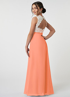 Azazie Rana Junior Sunset A-Line Lace Chiffon Dress image4
