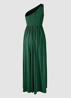 On The Guest List Dark Emerald One-Shoulder Maxi Dress image8