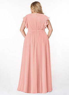 Azazie Daphne Modest Bridesmaid Dresses A-Line Ruffled Chiffon Floor-Length Dress image7