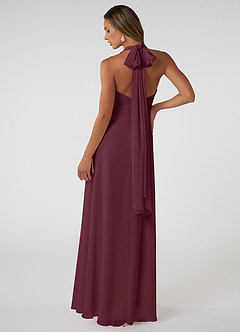 Azazie Fifi Bridesmaid Dresses Cabernet A-Line Strapless Chiffon Convertible Dress image3