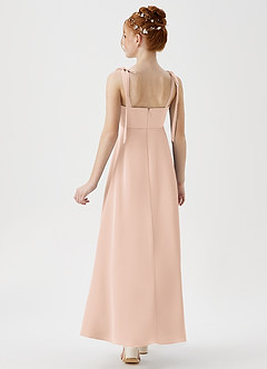Azazie Rosey Junior Blushing Pink A-Line Sweetheart Neckline Stretch Satin Dress image6