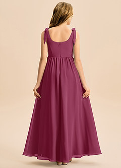 Azazie Delia Junior Abito A-Line in Chiffon Fiocco Gelso image6