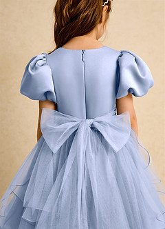 Azazie Cocoa Robe Demoiselle D'honneur Fillette Robe Princesse en Tulle Plissée Eis image9