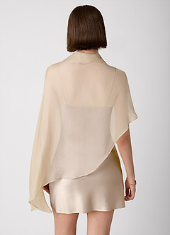 Crystle Taupe 100% Washable Silk Mini Dress image5