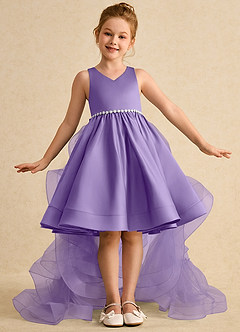 Azazie Julietta Flower Girl Dresses Tahiti Ball-Gown Convertible Tulle Dress image2