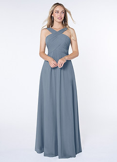 Azazie Kaleigh Bridesmaid Dresses Twilight A-Line Pleated Chiffon Dress image1