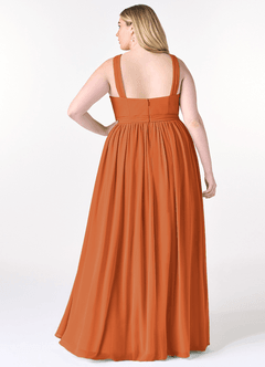 Azazie Elvira Brautjungfernkleider A-Linie Plissee Chiffon Kleid Kanel image8