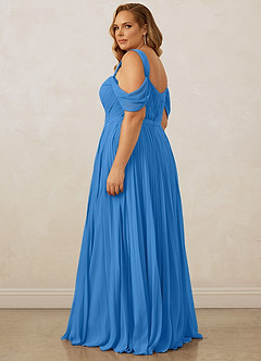 Christian Siriano Bridal for Azazie 1013 Bridesmaid Dresses Blue Jay A-Line Off the Shoulder Chiffon Dress image15