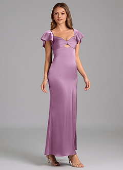 Azazie Demia Bridesmaid Dresses Wisteria Sheath Sweetheart Neckline Stretch Satin Dress image4