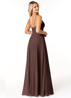 Azazie Moira Bridesmaid Dresses Ganache A-Line Scoop Chiffon Dress image5