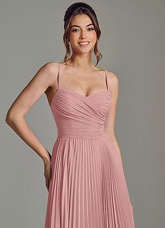 Azazie Catie Bridesmaid Dresses Dusty Rose A-Line Sweetheart Neckline Chiffon Dress image2