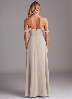 Azazie Aaron Bridesmaid Dresses Frost A-Line Off the Shoulder Chiffon Convertible Dress image3
