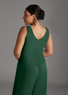 Azazie Frances Mother of the Bride Dresses Dark Green Jumpsuit/Pantsuit Scoop Mesh Dress image14
