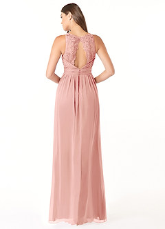 Azazie Luz Bridesmaid Dresses Rosette A-Line Lace Chiffon Dress image4