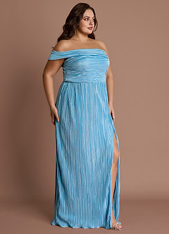 Robe Longue Bleu Poussiéreux Isolde image11