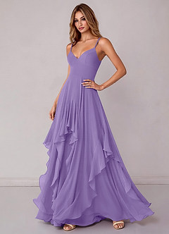 Azazie Zaina Bridesmaid Dresses Tahiti A-Line Chiffon Dress image5