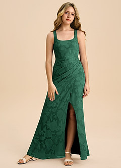 Azazie Mero Junior Klä av Tubklänning i Blommig Utbrändhet Plisserad image4