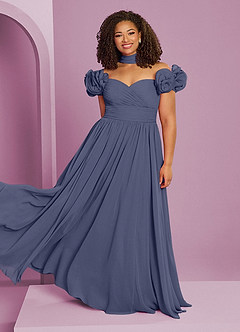 Barbie ♥ Azazie Bridesmaid Dresses Stormy A-Line Off the Shoulder Chiffon Convertible Dress image1