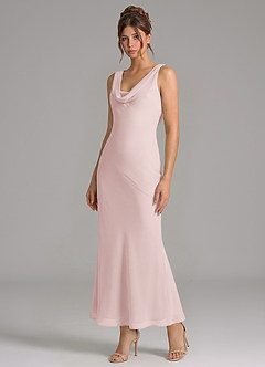 Azazie Rylina Abiti da Damigella Abito Sirena in Chiffon Plissettato Rosa Rossore image4