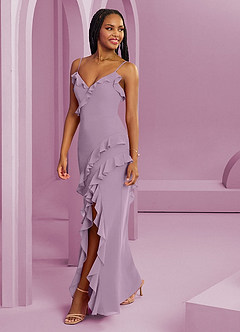 Barbie ♥ Azazie Bridesmaid Dresses Wisteria Sheath Chiffon Dress image1
