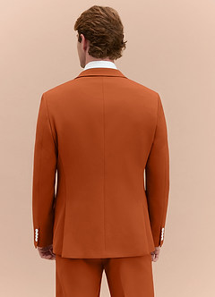 front James Burnt Orange Structured Stretch 3-piece suit