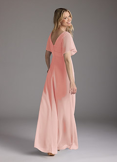 Azazie Alessa Mother of the Bride Dresses Rosette A-Line V-Neck Pleated Chiffon Dress image5