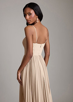 Azazie Akiko Bridesmaid Dresses Taupe A-Line Sweetheart Neckline Chiffon Dress image6