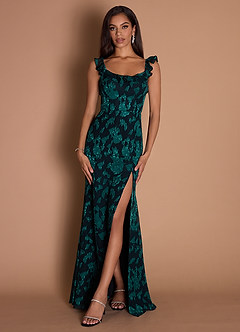 Maxi jurk Carly Teal Green image2